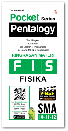 Cover of Pocket Pentalogy Series Ringkasan Materi FISIKA SMA: Teori Lengkap, Soal &amp; Pembahasan untuk UTBK SNBT