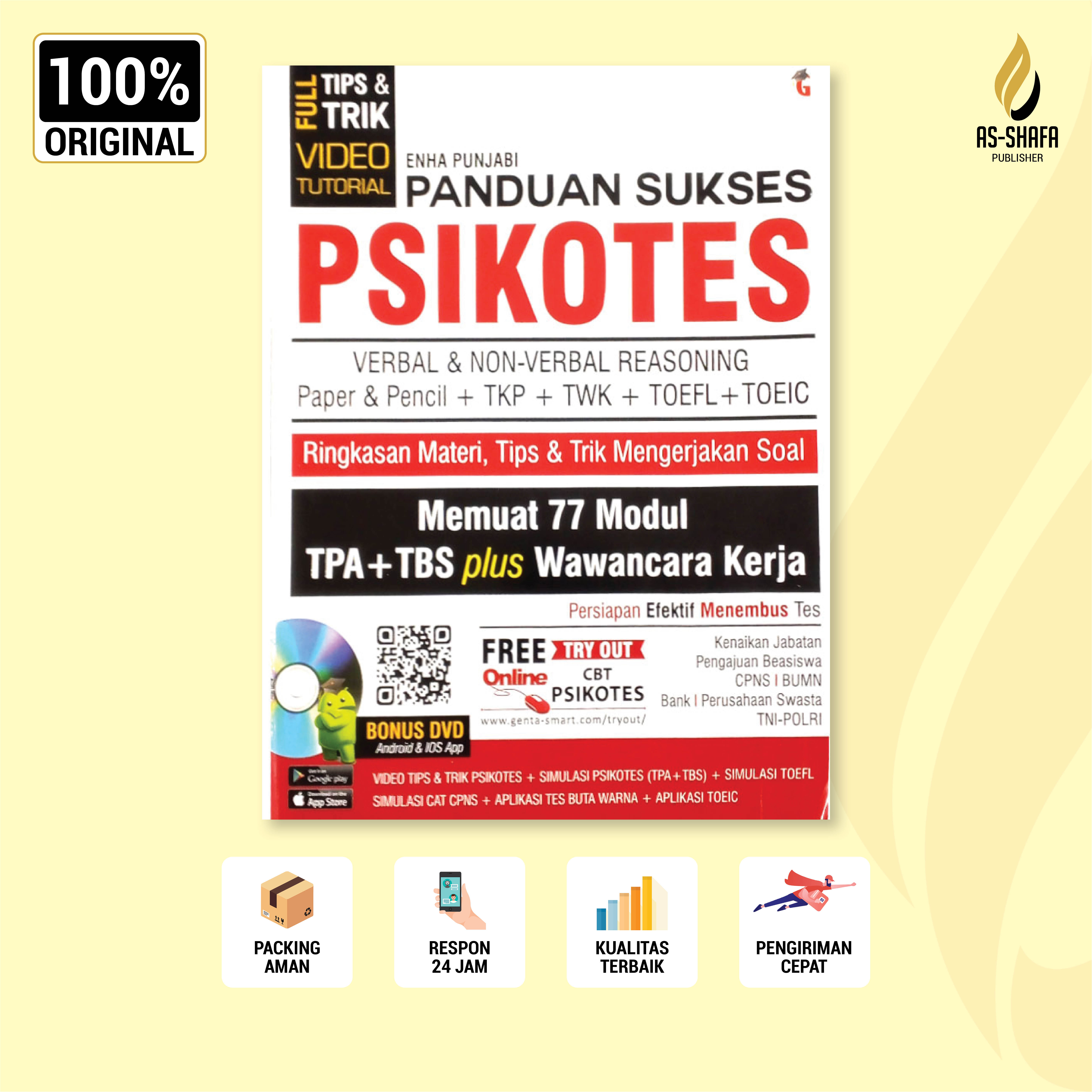 Cover of Panduan Sukses Psikotes: Tips &amp; Trik Lolos Tes Kerja, CPNS, dan BUMN