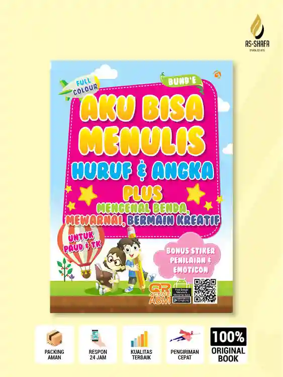 AKU BISA MENULIS HURUF & ANGKA PLUS MENGENAL BENDA, MEWARNAI, & BERMAIN KREATIF