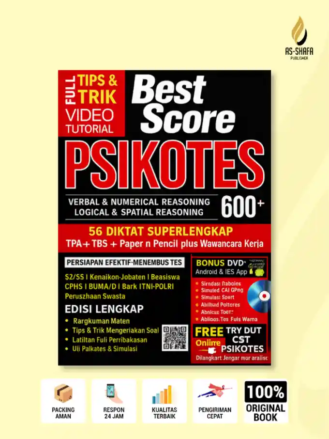 Best Score Psikotes 600+ Soal: Panduan Lengkap Lulus Tes Psikotes, TPA, Wawancara Kerja, CPNS, BUMN & Perusahaan Swasta