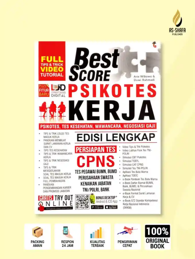 Best Score Psikotes Kerja Edisi Lengkap: Persiapan Tes CPNS, BUMN, dan Swasta