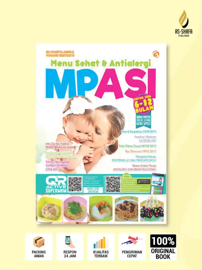 Cover of Buku Menu Sehat &amp; Antialergi MPASI Untuk Usia 6-12 Bulan