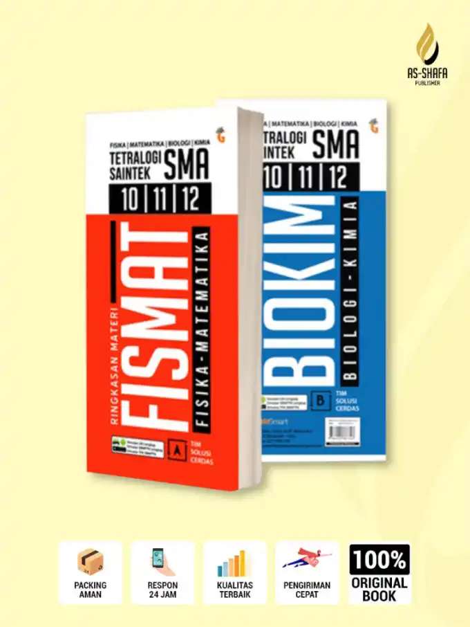 Buku Tetralogi Saintek SMA Kelas 10 11 12 Paket FISMAT & BIOKIM - Tim Solusi Cerdas Original