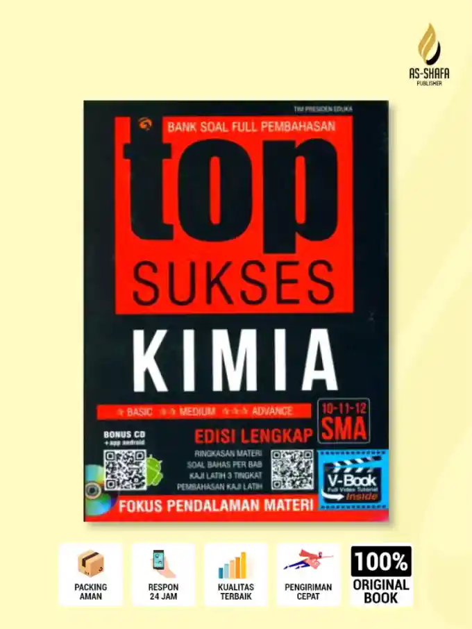Cover of Buku Top Sukses Kimia SMA Kelas 10 11 12 - Bank Soal Full Pembahasan Edisi Lengkap