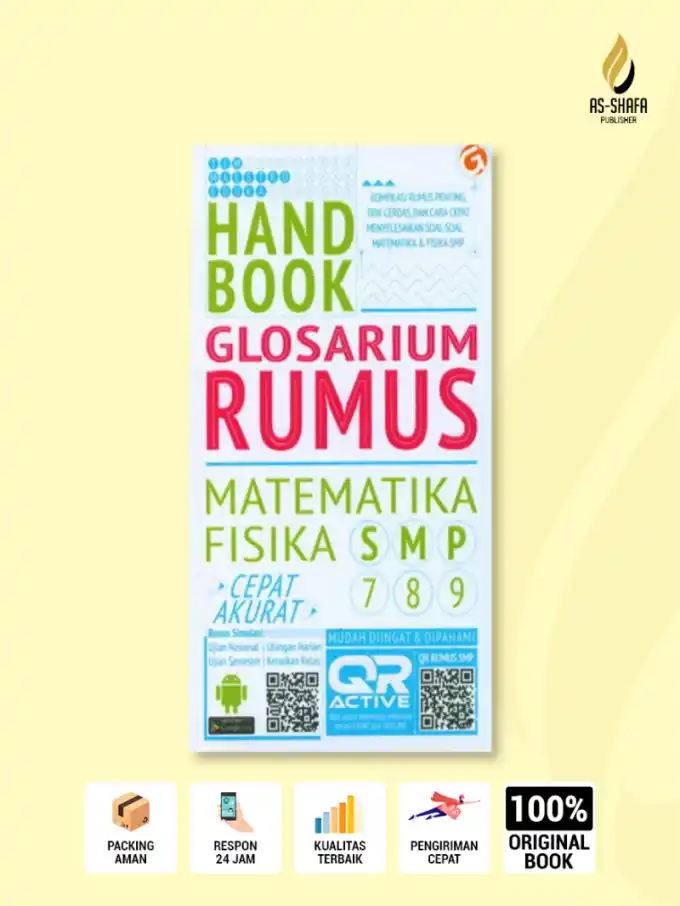 Cover of Handbook Glosarium Rumus Matematika &amp; Fisika SMP Kelas 7 8 9 – Kumpulan Rumus Lengkap, Cepat &amp; Akurat