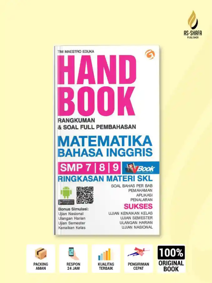 Handbook Matematika & Bahasa Inggris SMP 7, 8, 9: Rangkuman Materi, Soal, dan Pembahasan Lengkap