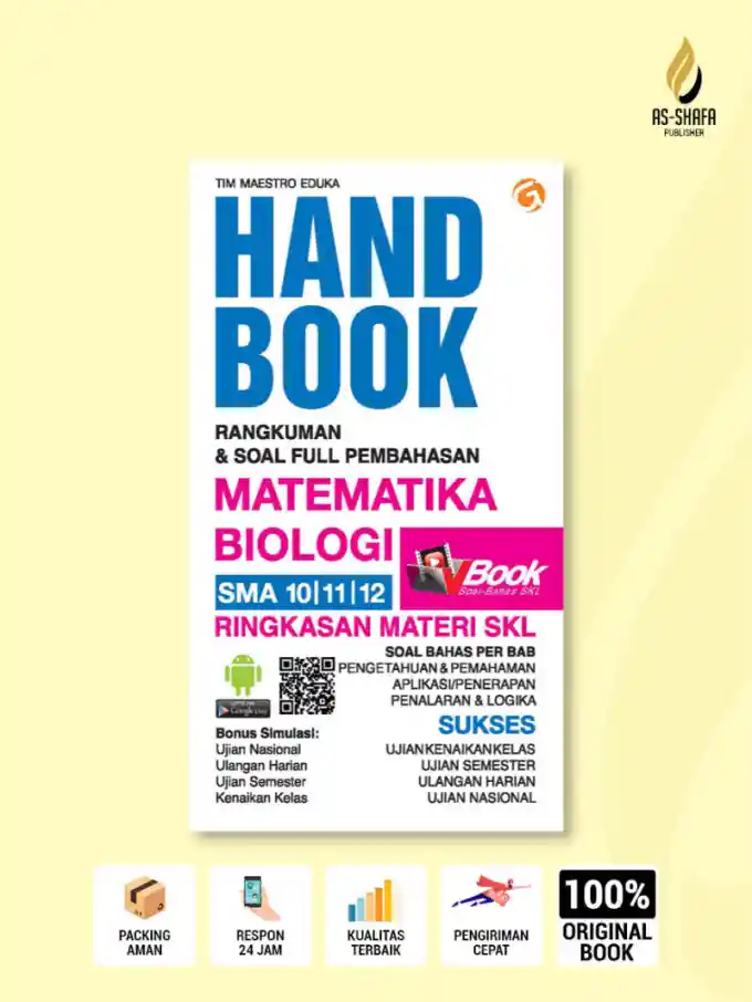 Handbook Matematika & Biologi SMA 10–12: Rangkuman Materi dan Soal Full Pembahasan