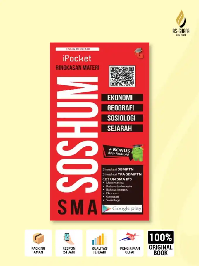 iPocket Ringkasan Materi SOSHUM SMA – Ekonomi, Geografi, Sosiologi, Sejarah + Persiapan SBMPTN