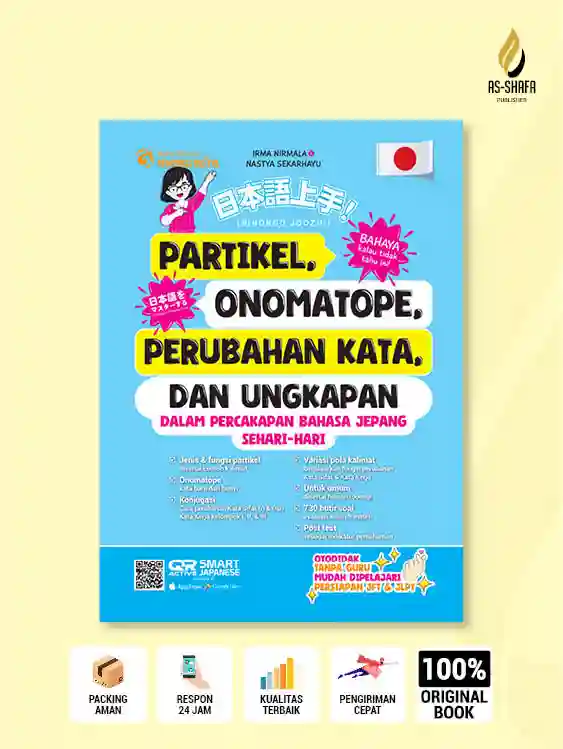 Buku PARTIKEL, ONOMATOPE, PERUBAHAN KATA, DAN UNGKAPAN DALAM PERCAKAPAN BAHASA JEPANG SEHARI-HARI karya Irma Nirmala - Bahasa