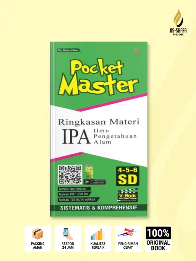 Pocket Master Ringkasan Materi IPA SD Kelas 4, 5, 6: Panduan Belajar Cepat dan Lengkap
