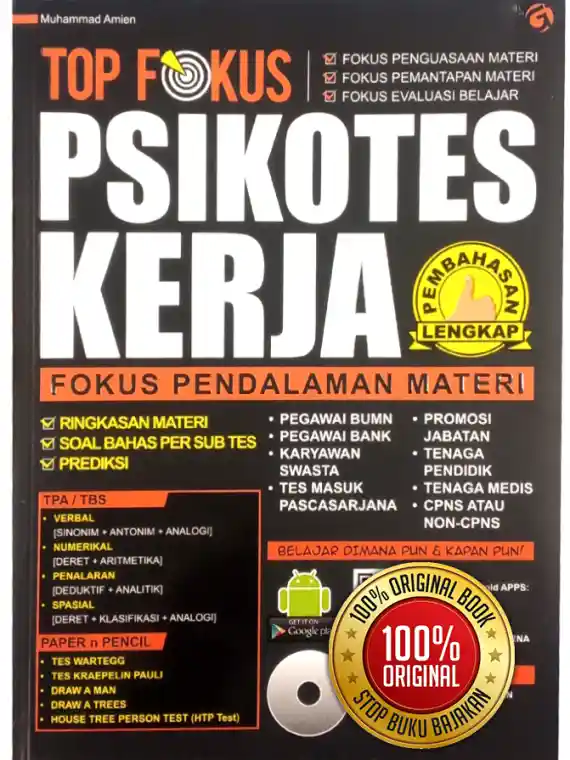 Cover of Top Fokus Psikotes Kerja: Fokus Pendalaman Materi &amp; Pembahasan Lengkap