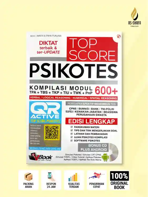 Top Score Psikotes Edisi Lengkap – Kompilasi 600+ Soal TPA, TBS, TKP, TIU, TWK + Pembahasan