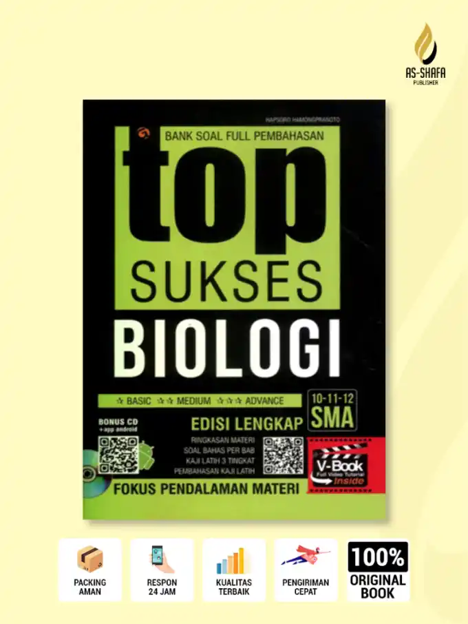 Cover of Top Sukses Biologi SMA Kelas 10, 11 &amp; 12 – Bank Soal Full Pembahasan