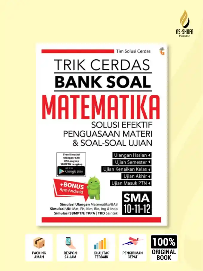 Cover of Trik Cerdas Bank Soal Matematika SMA Kelas 10, 11 &amp; 12 – Solusi Efektif Penguasaan Materi dan Soal Ujian