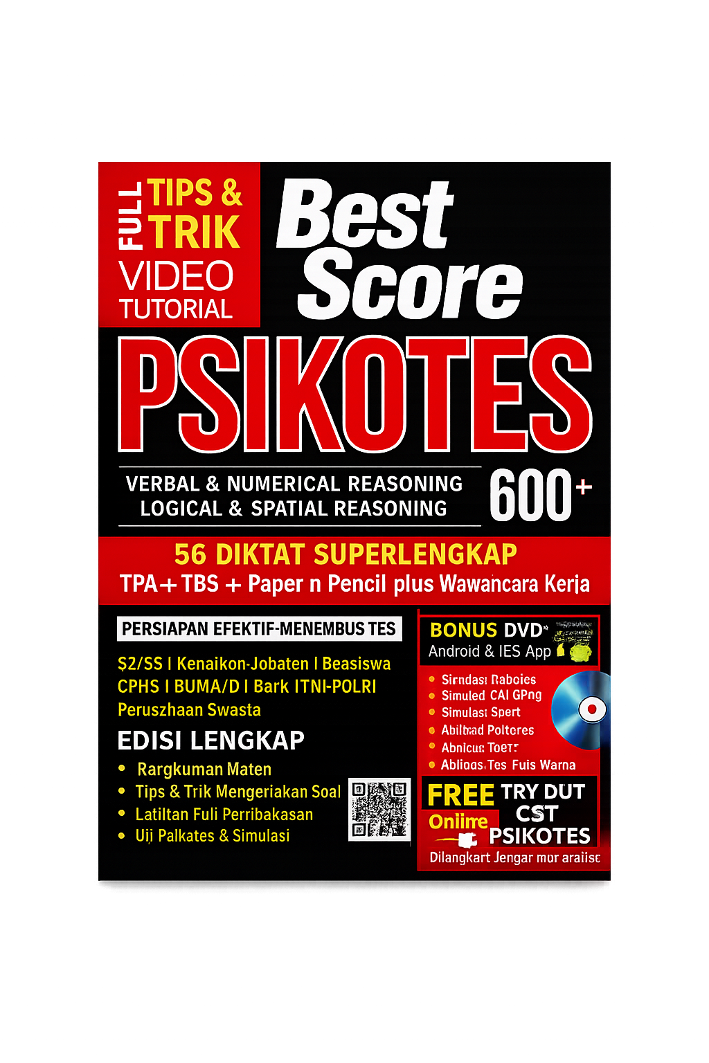 Best Score Psikotes 600+ Soal: Panduan Lengkap Lulus Tes Psikotes, TPA, Wawancara Kerja, CPNS, BUMN & Perusahaan Swasta