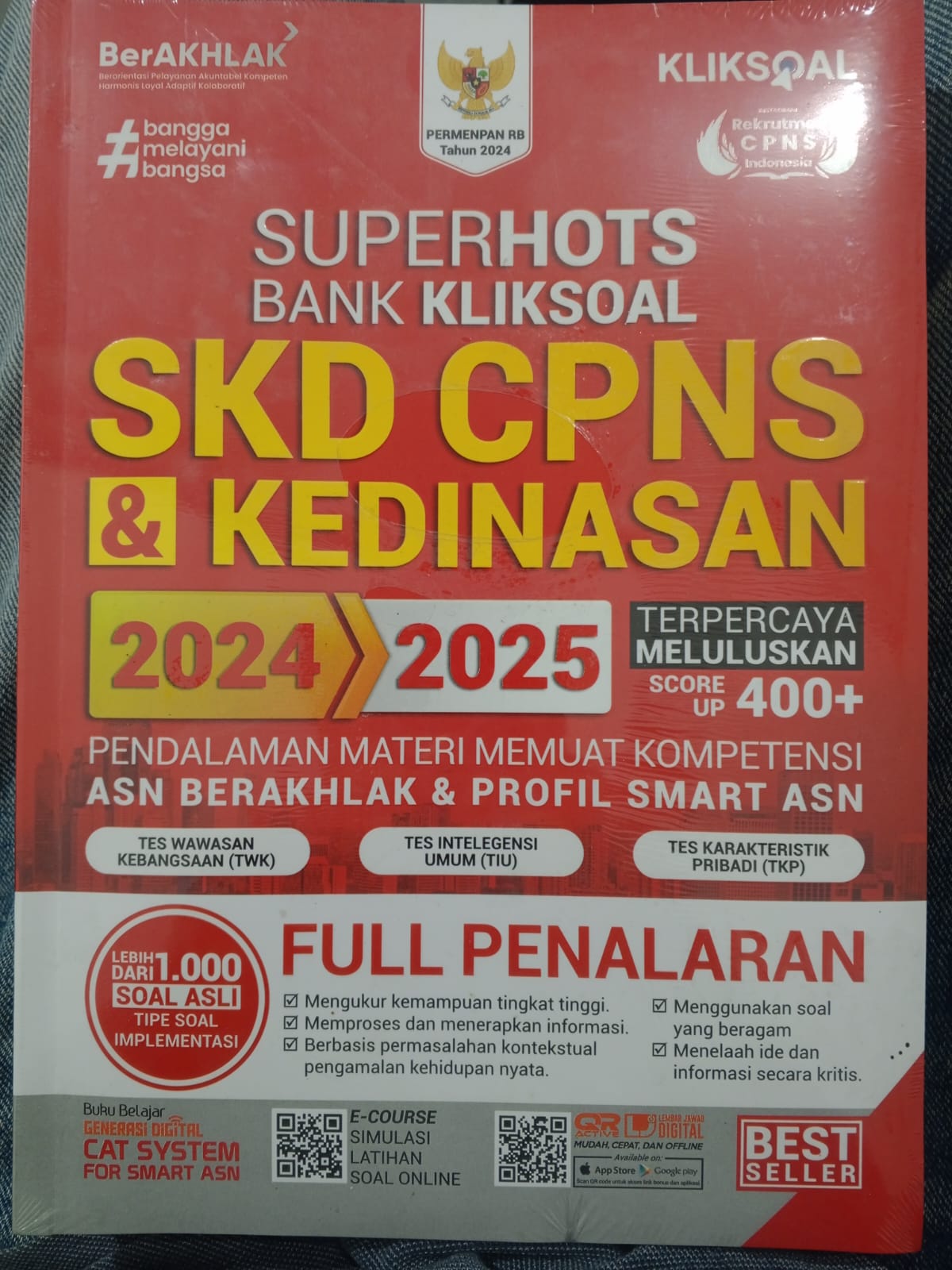 Cover of Superhots Bank Kliksoal SKD CPNS &amp; Kedinasan 2024–2025 Full Penalaran