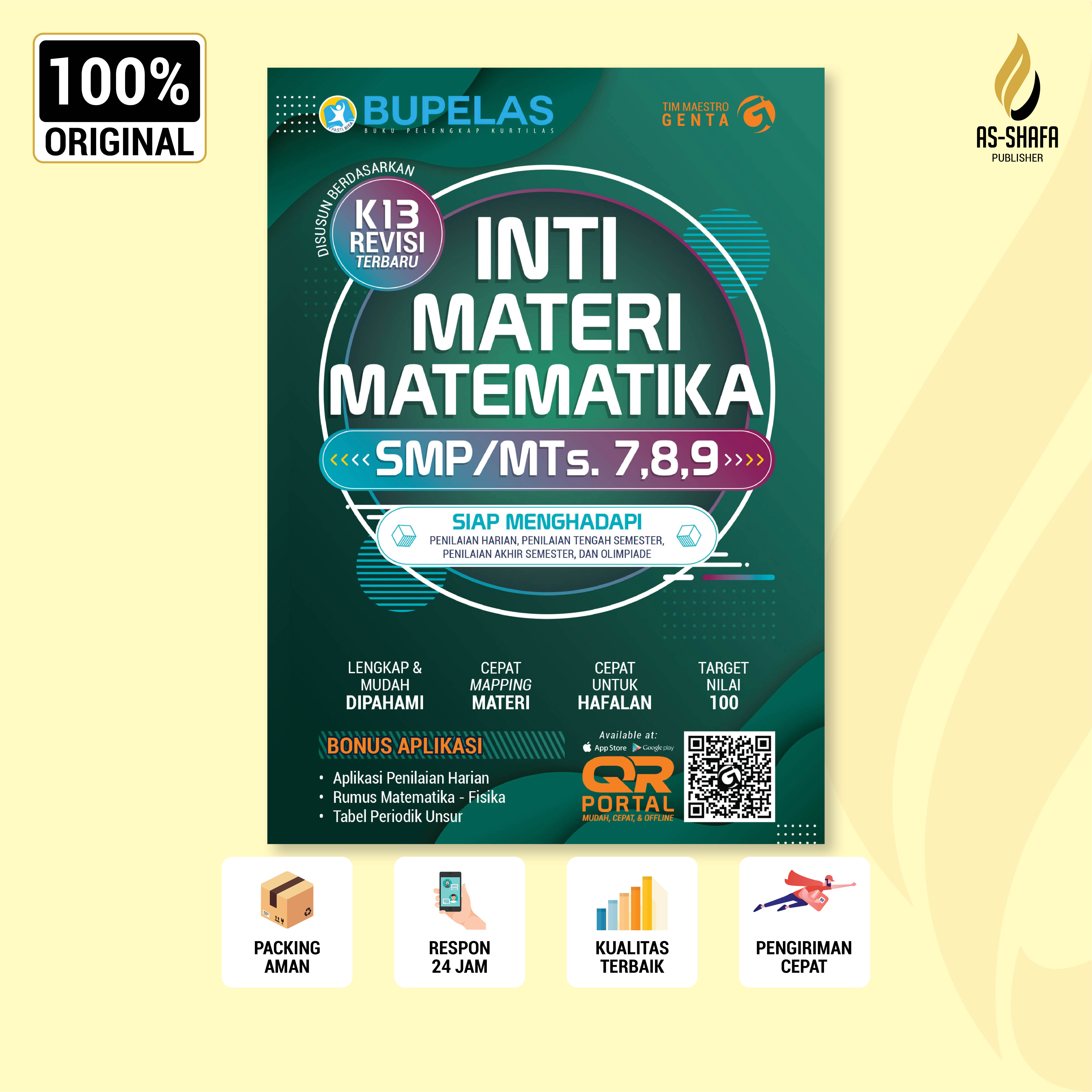 Cover of Inti Materi Matematika SMP/MTs Kelas 7 8 9 – Ringkasan Materi Lengkap, Cepat Dipahami &amp; Siap Menghadapi Ujian