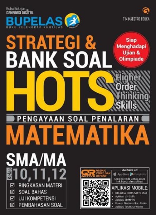Cover of Strategi &amp; Bank Soal HOTS Matematika SMA/MA Kelas 10, 11, 12