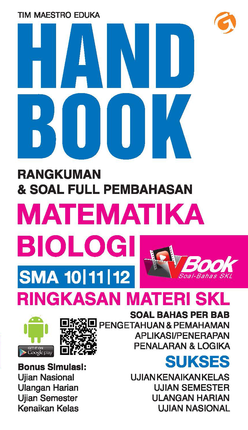 Handbook Matematika & Biologi SMA 10–12: Rangkuman Materi dan Soal Full Pembahasan