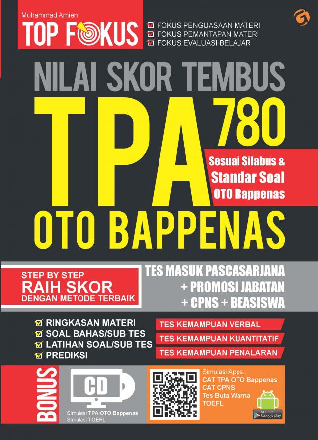 Cover of Top Fokus Nilai Skor Tembus TPA 780 OTO Bappenas